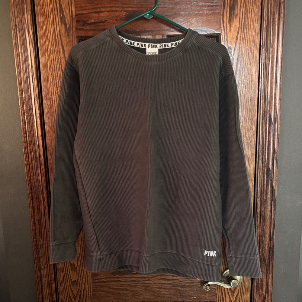 NWOT — PINK — Oversized Ribbed Crewneck